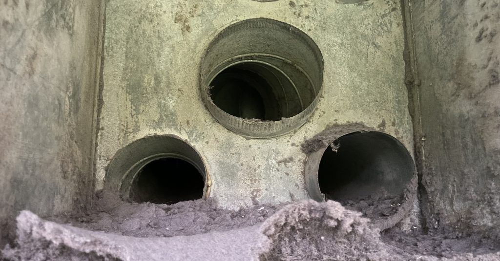 Main trunk duct openings during a Greater Sudbury Duct Cleaning furnace and duct cleaning